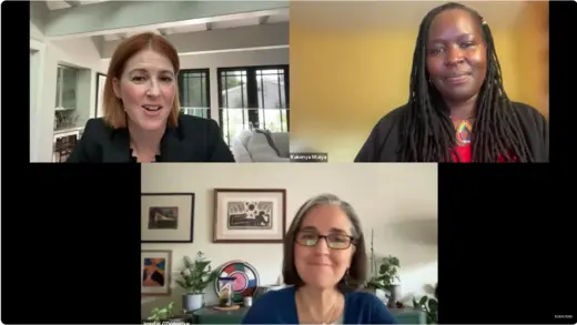 Image of Ann Norris, Kakenya Ntaiya, and Jennifer O'Donoghue